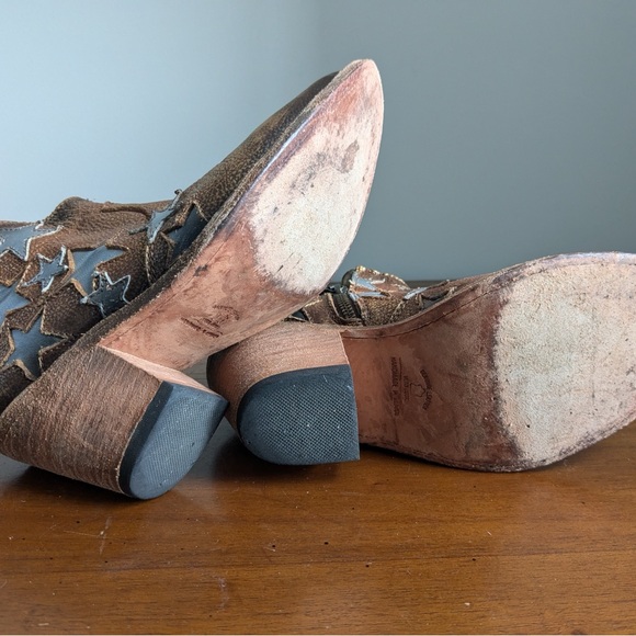 Bronze Star-Embellished Ankle Boots - Picture 6 of 7